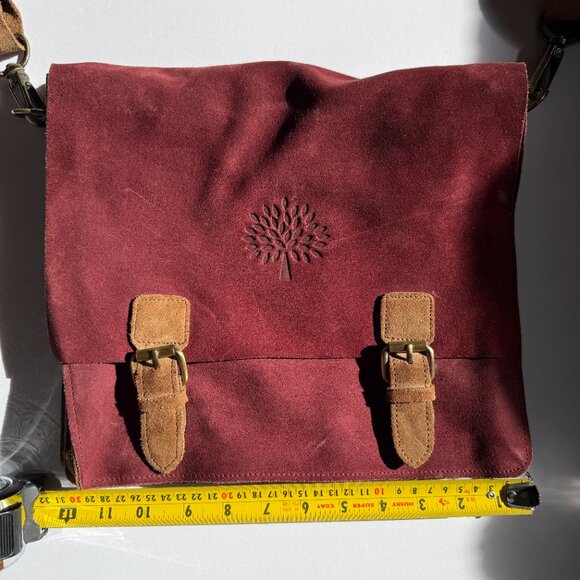 Mulberry Suede Leather Messenger Bag - Picture 9 of 12